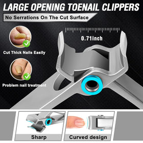 Close-up of Aucurwen toenail clippers sharp curved blade