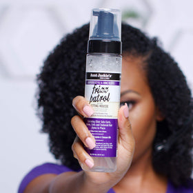 Close-up of Aunt Jackie's Frizz Patrol Setting Mousse nozzle