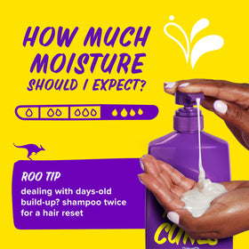 Close-up of Aussie Miracle Curls Shampoo label