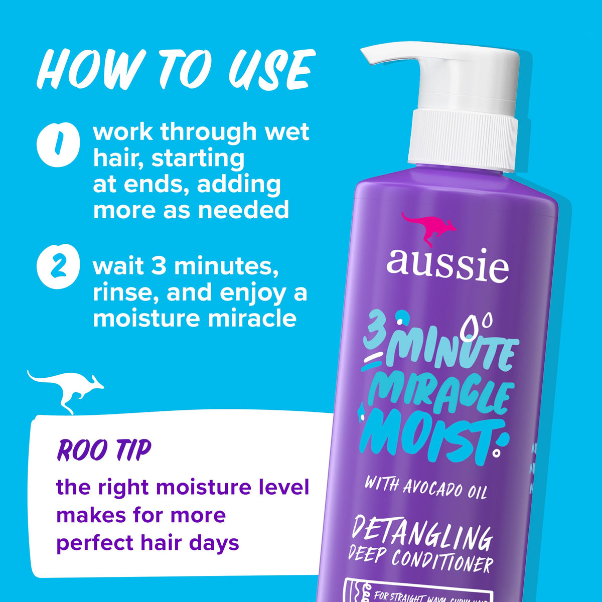 Close-up of Aussie Miracle Moist Conditioner texture