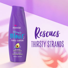 Close-up of Aussie Miracle Moist Shampoo cap