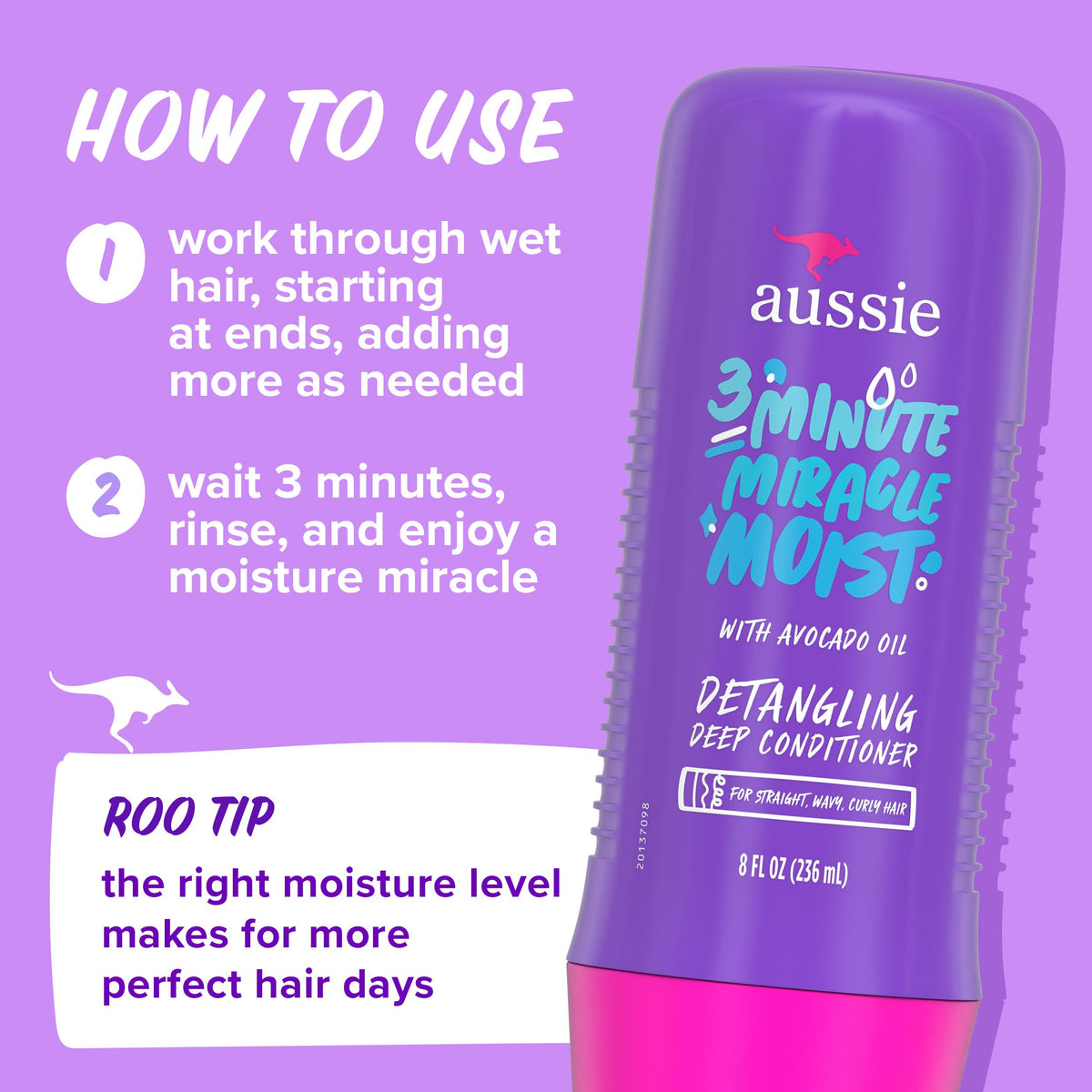 Close-up of Aussie Total Miracle Shampoo texture