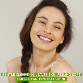 Close-up of Aveeno Clear Complexion Foaming Cleanser ingredients
