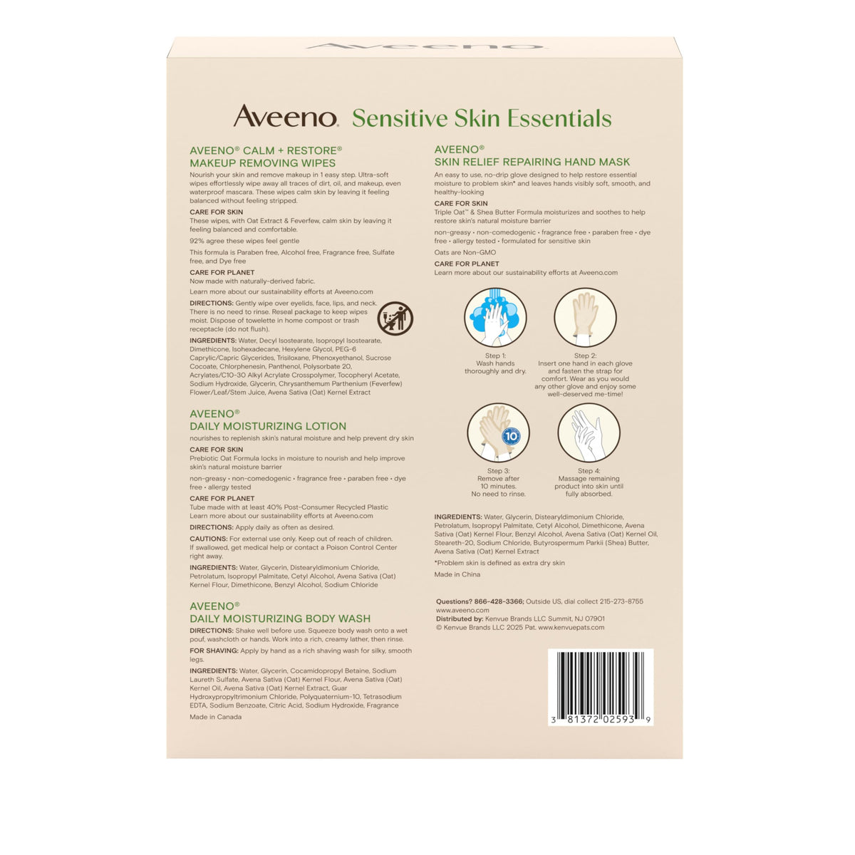 Close-up of Aveeno Daily Moisturizing Lotion texture on skin