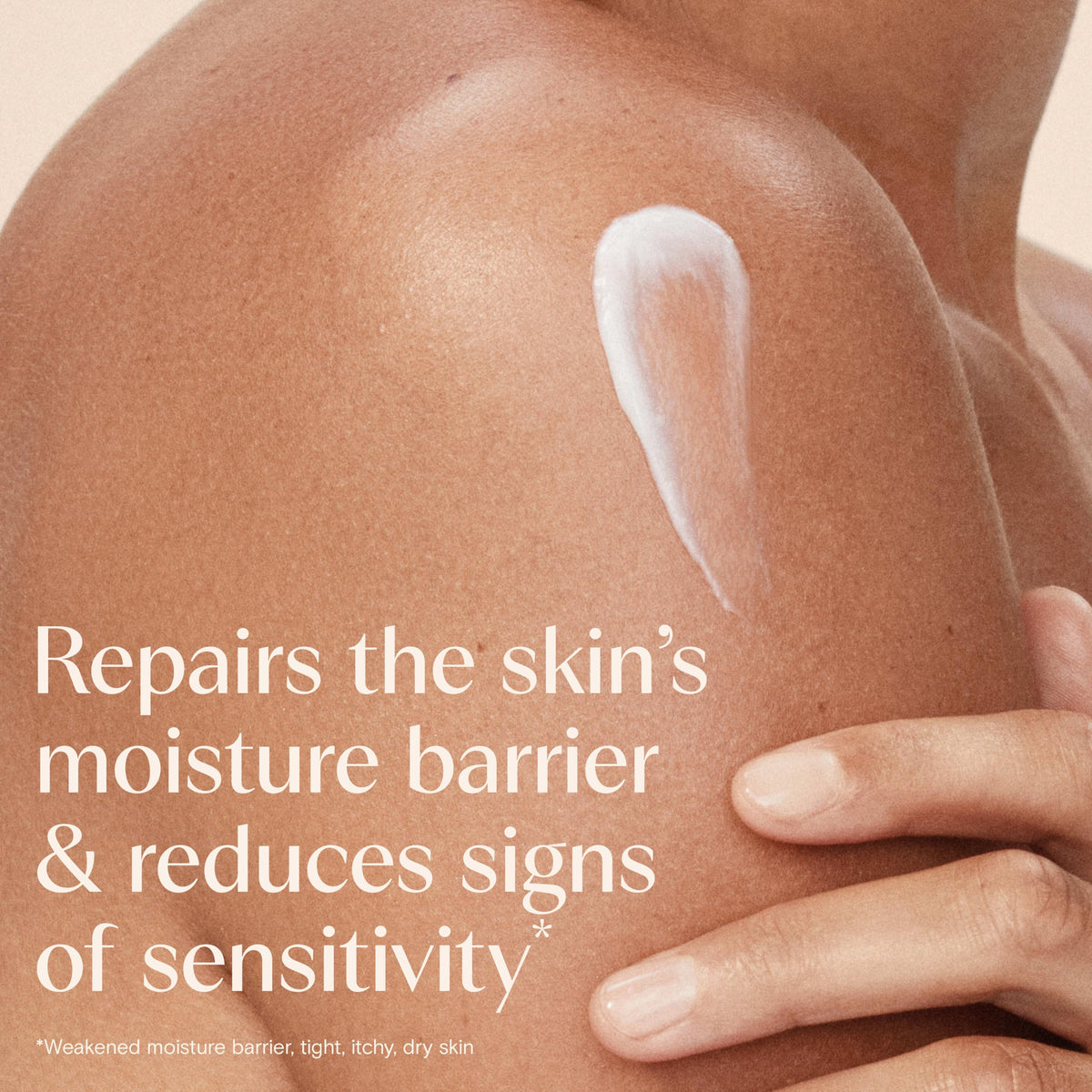 Close-up of Aveeno Skin Relief Moisturising Lotion texture