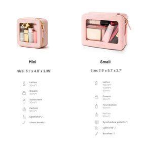 Close-up of Aveniee Mini makeup bag with zipper