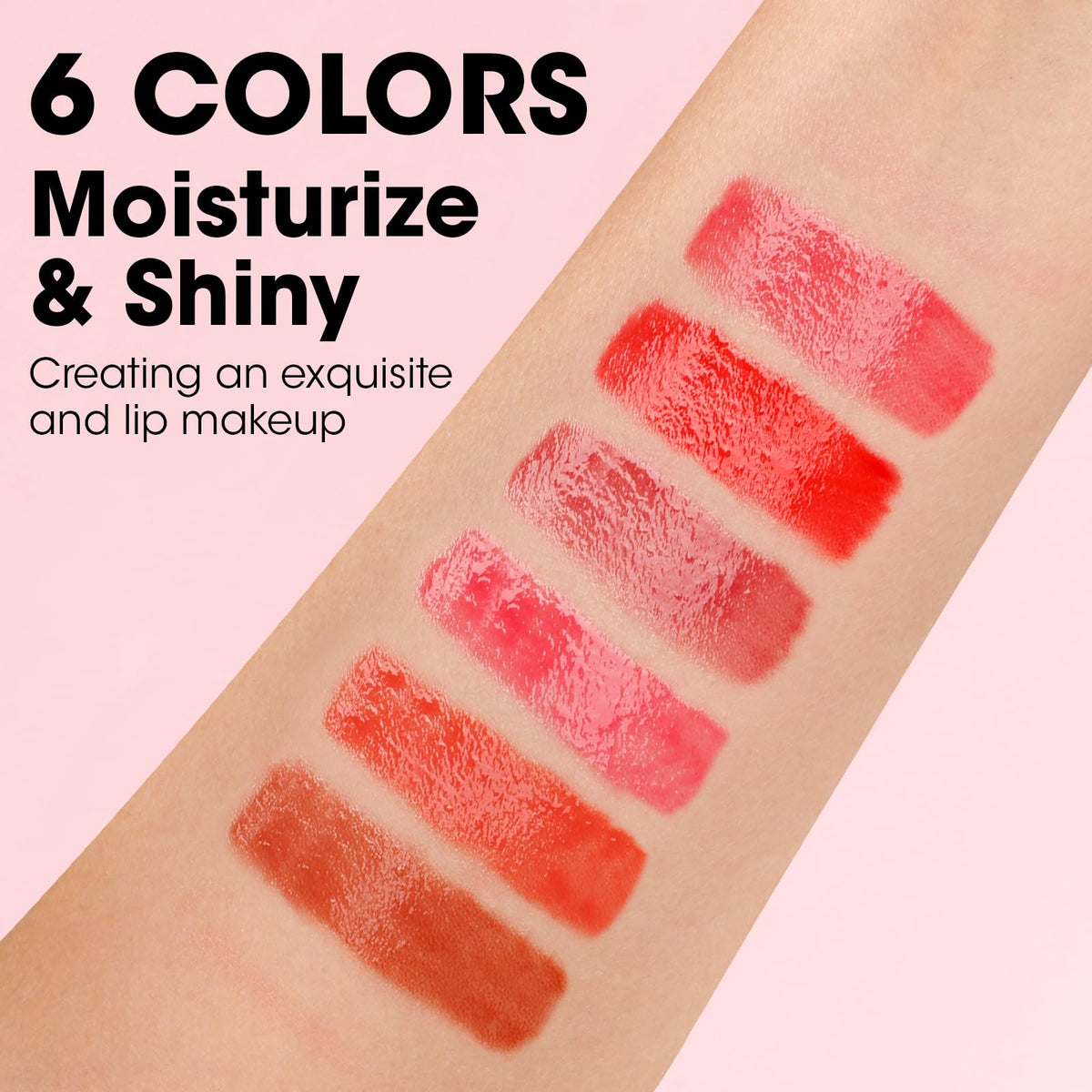 Close-up of AZEN lip gloss texture and shine