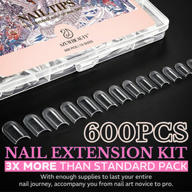 Close-up of AZUREBEAUTY nail tips texture