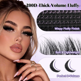 Close-up of B&Qaugen ultra-soft eyelash clusters