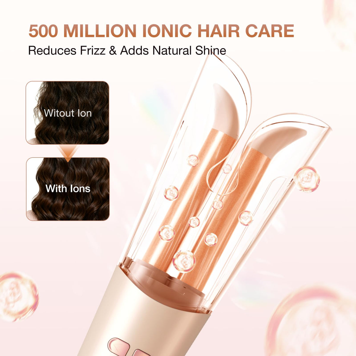 Close-up of BABONIR Automatic Curling Iron barrel