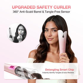 Close-up of BABONIR Automatic Curling Iron rotating mechanism
