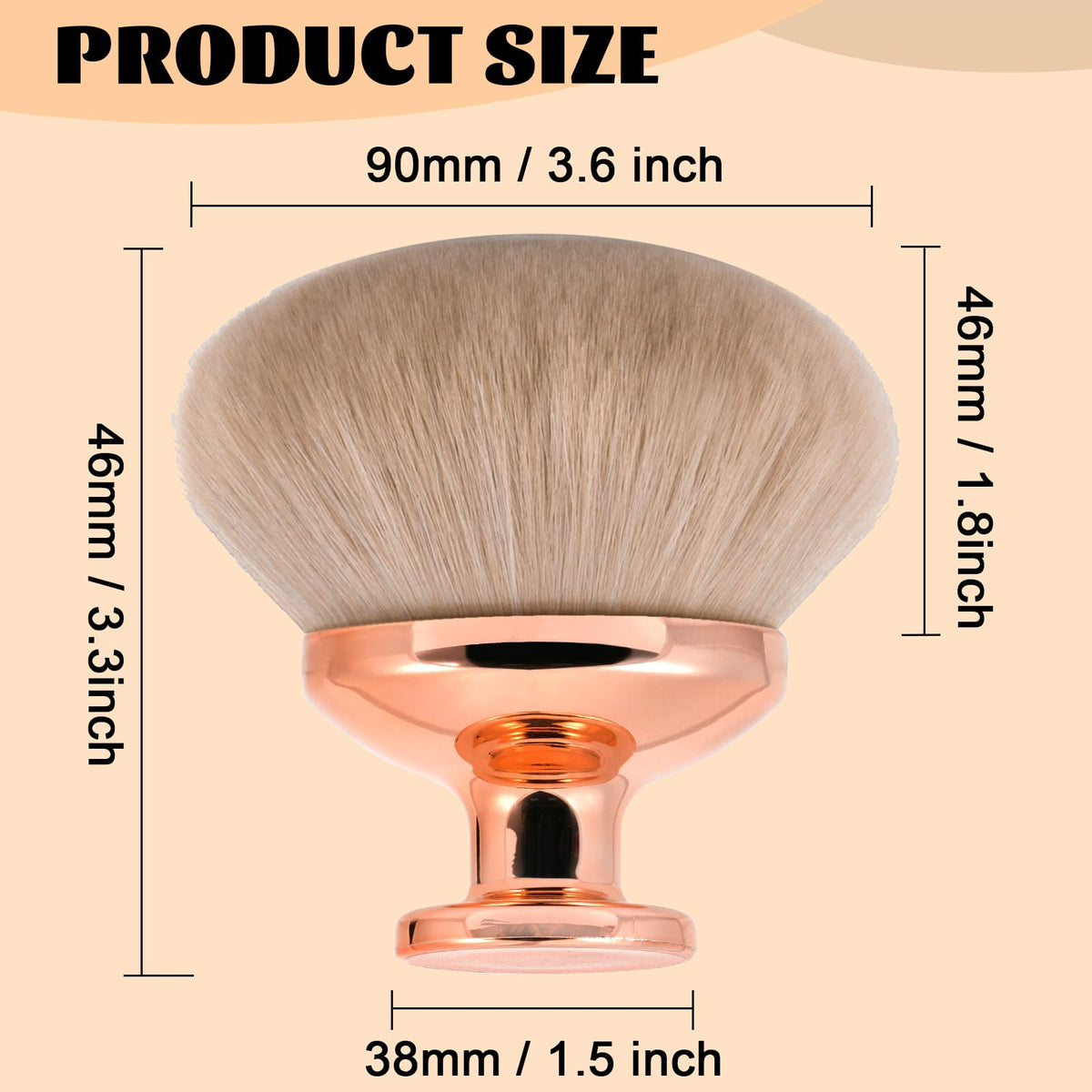 Close-up of BABYSHEEP 90mm brush head showing bristles