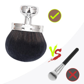 Close-up of BABYSHEEP Extra Large Body Makeup Brush bristles