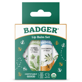 Close-up of Badger Tangerine Breeze Lip Balm