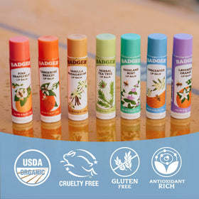 Close-up of Badger Unscented Lip Balm