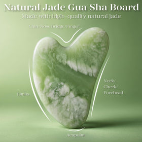 Close-up of BAIMEI Jade Roller showing jade texture