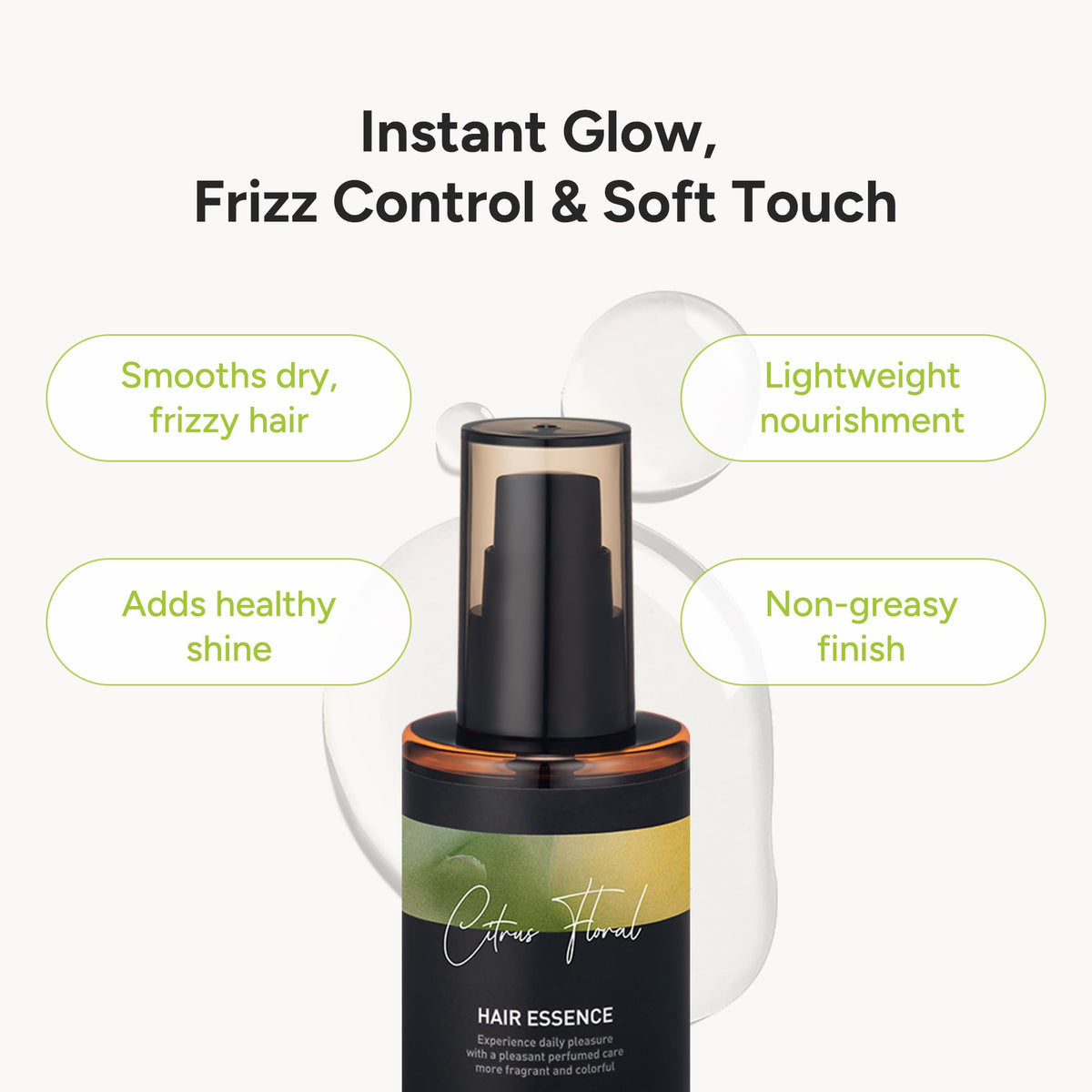 Close-up of BANANAL Hair Serum texture on hand