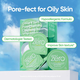 Close-up of BANILA CO Clean It Zero Pore Clarifying Balm pod showing texture