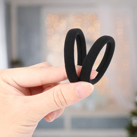 Close-up of BAOLI hair ties showing strong stretch material
