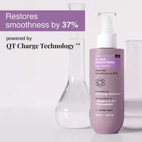 Close-up of Bare Anatomy Ultra Smoothing Hair Serum bottle