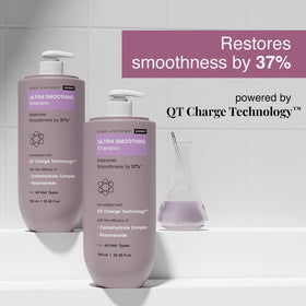 Close-up of Bare Anatomy Ultra Smoothing Shampoo bottle