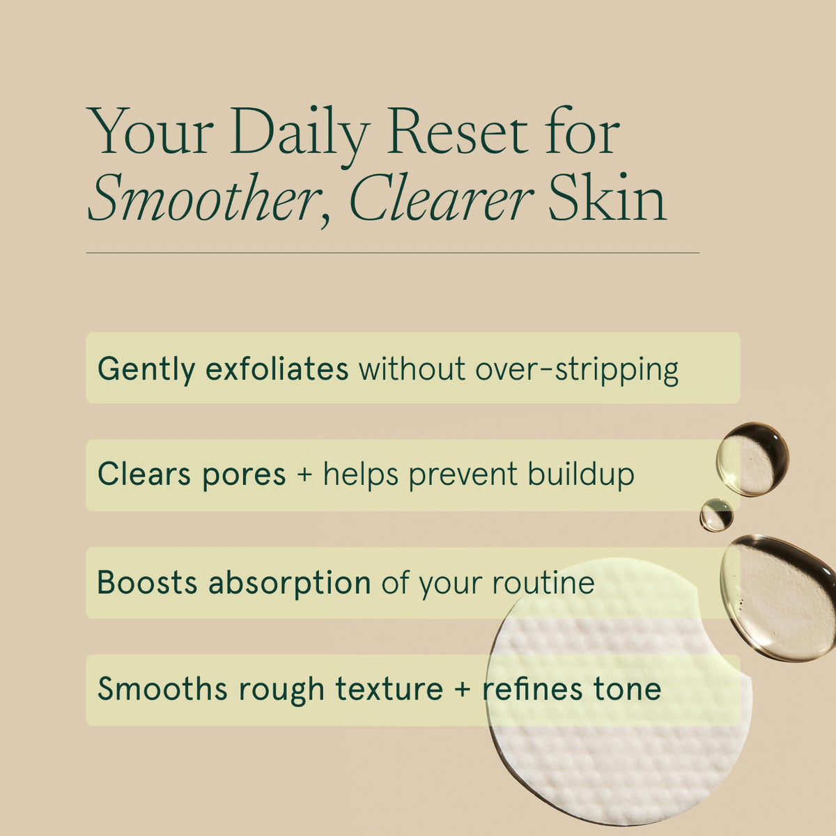 Close-up of Barefaced Toning and Exfoliating Pad texture