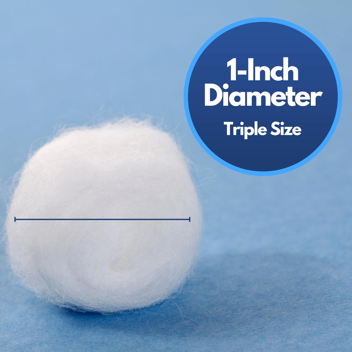 Close-up of Basics Cotton Balls showing soft texture