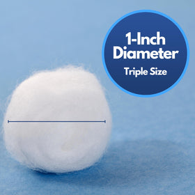 Close-up of Basics Cotton Balls showing soft texture