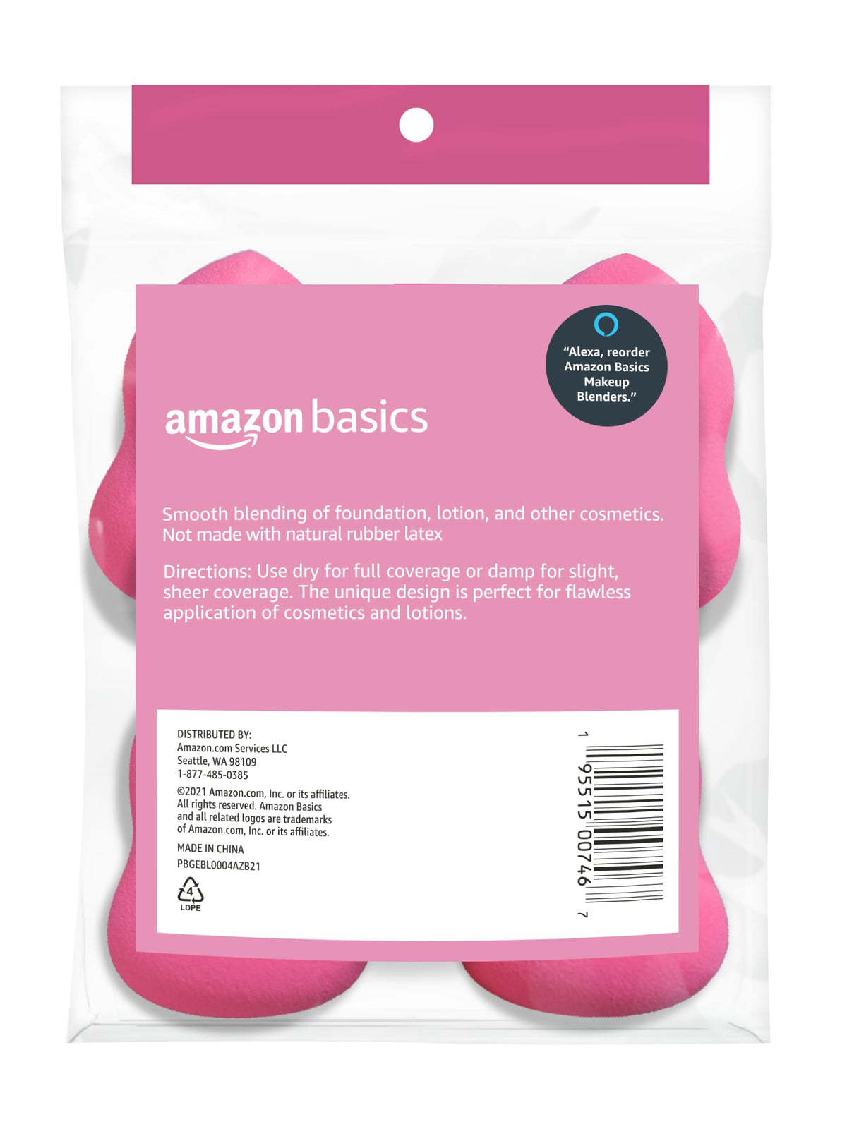 Close-up of Basics Large Makeup Blender Sponge texture