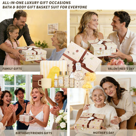 Close-up of bath bombs in Saint Roy Spa Gift Basket