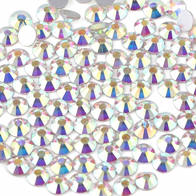 Close-up of BEADSLAND SS16 rhinestones showing crystal AB colour