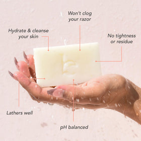 Close-up of Beauty by Earth Shaving Soap Bar texture