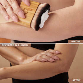 Close-up of Beauty by Earth Tanning Lotion Self Tanner texture