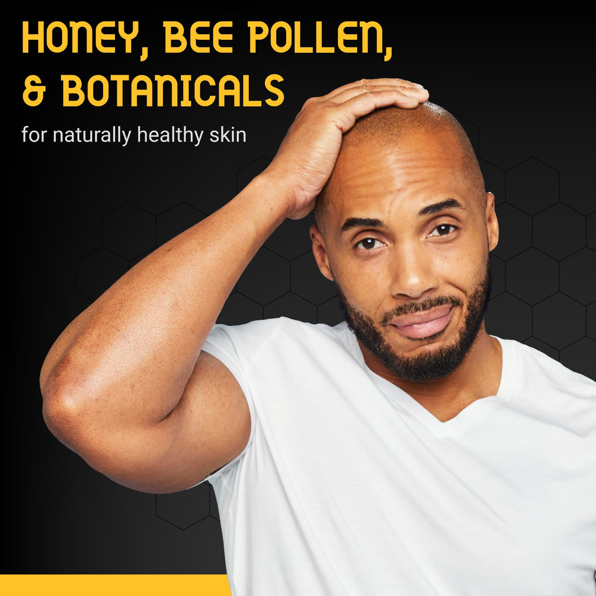 Close-up of Bee Bald HEAL Aftershave Balm texture