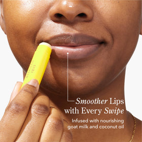 Close-up of Beekman 1802 lip balm tubes in assorted scents