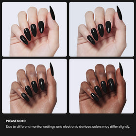 Close-up of Beetles Black Gel Polish bottle