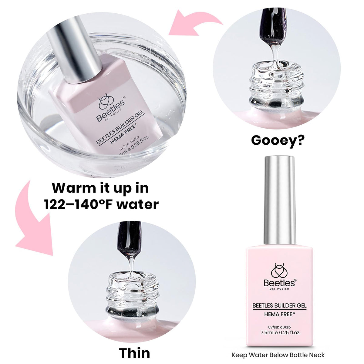 Close-up of beetles Builder Gel texture and consistency