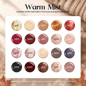 Close-up of Beetles gel nail polish in various shades