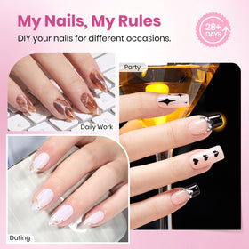Close-up of Beetles Gel Nail Tips showing various sizes