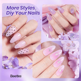 close-up of beetles Gel Polish Amethyst Realm purple gel texture