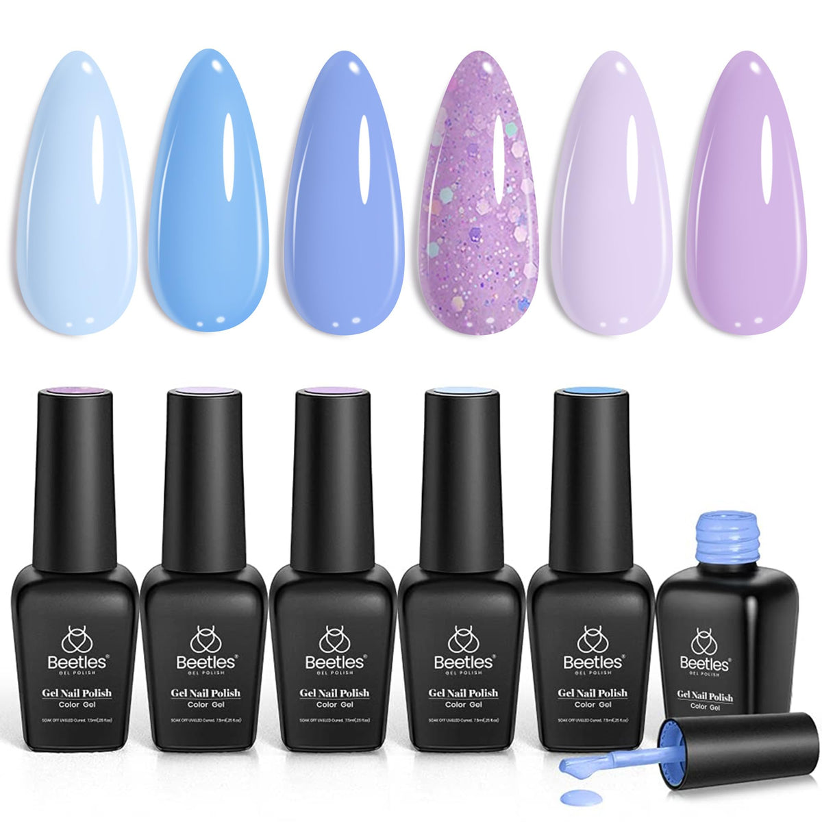 close-up of beetles Gel Polish glossy finish on nails