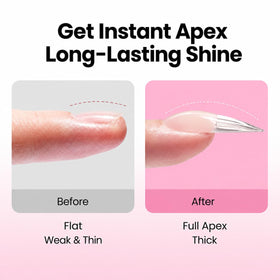 close-up of beetles Gel Polish nail tips with apex shape