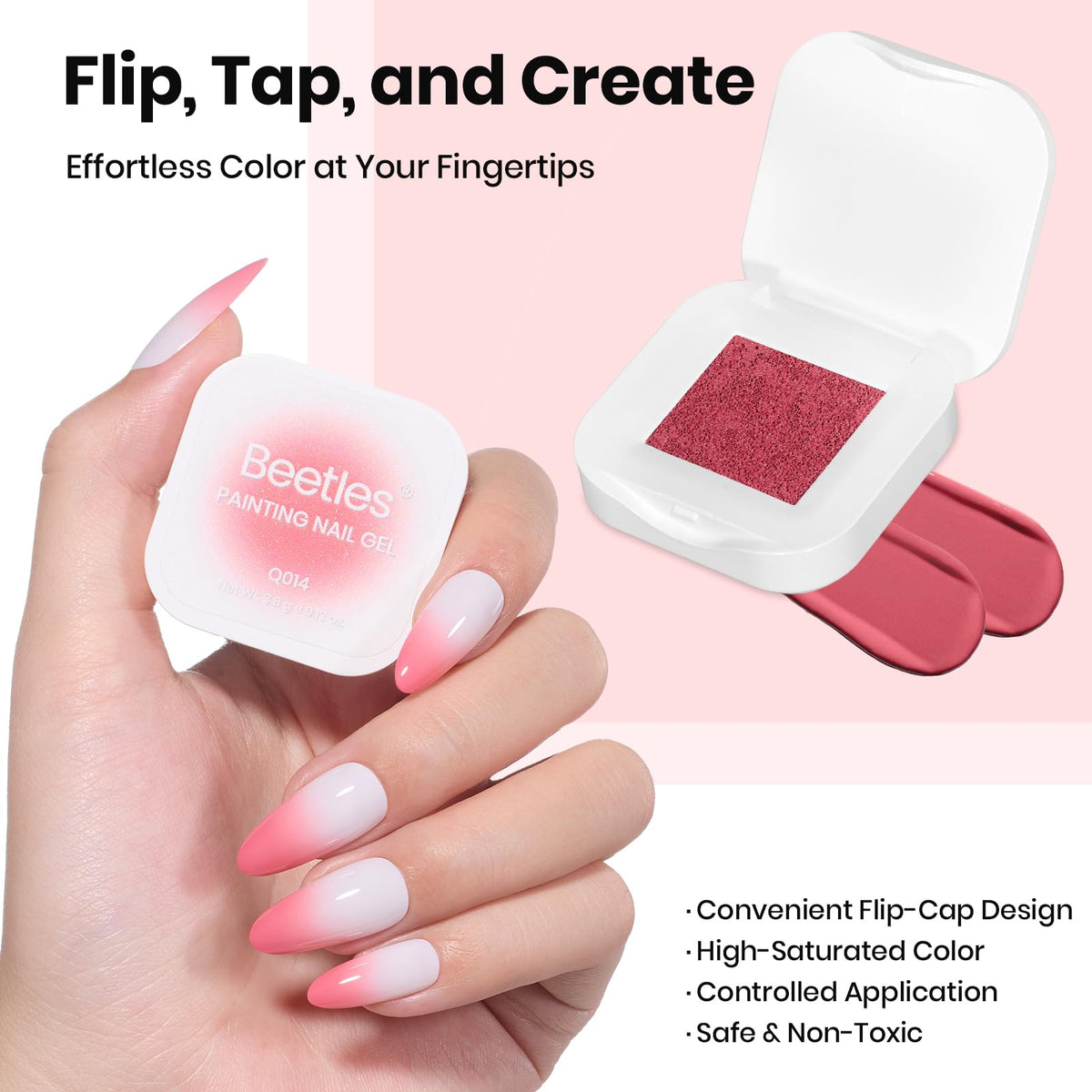 close-up of beetles Gel Polish ombre nail sponge