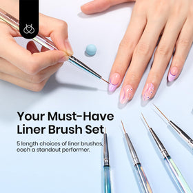 Close-up of beetles nail art brush with flexible hairs