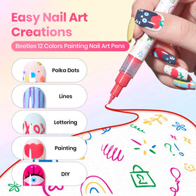 close-up of beetles Nail Art Pen showing vibrant ink flow