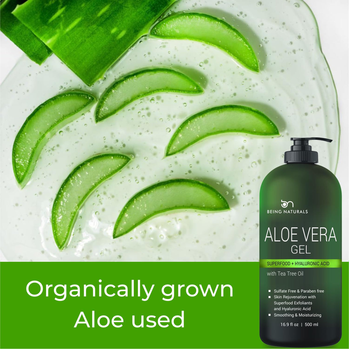 Close-up of Being Naturals Aloe Vera Gel texture