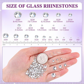 Close-up of BELLEBOOST Clear Glass Rhinestones