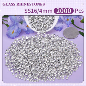 Close-up of BELLEBOOST clear rhinestones showing their sparkle