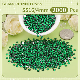 Close-up of BELLEBOOST Emerald Green rhinestones in packaging