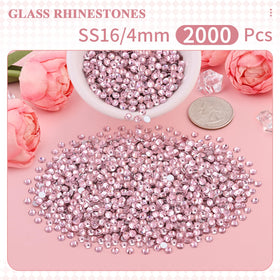 Close-up of BELLEBOOST Light Pink Crystal Glass Rhinestones
